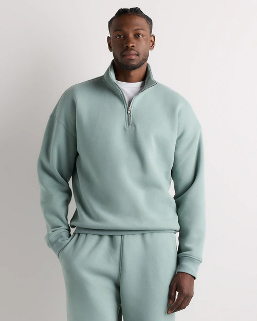 Everyday Fleece Quarter-Zip Sweatshirt - S / Coastal Sage