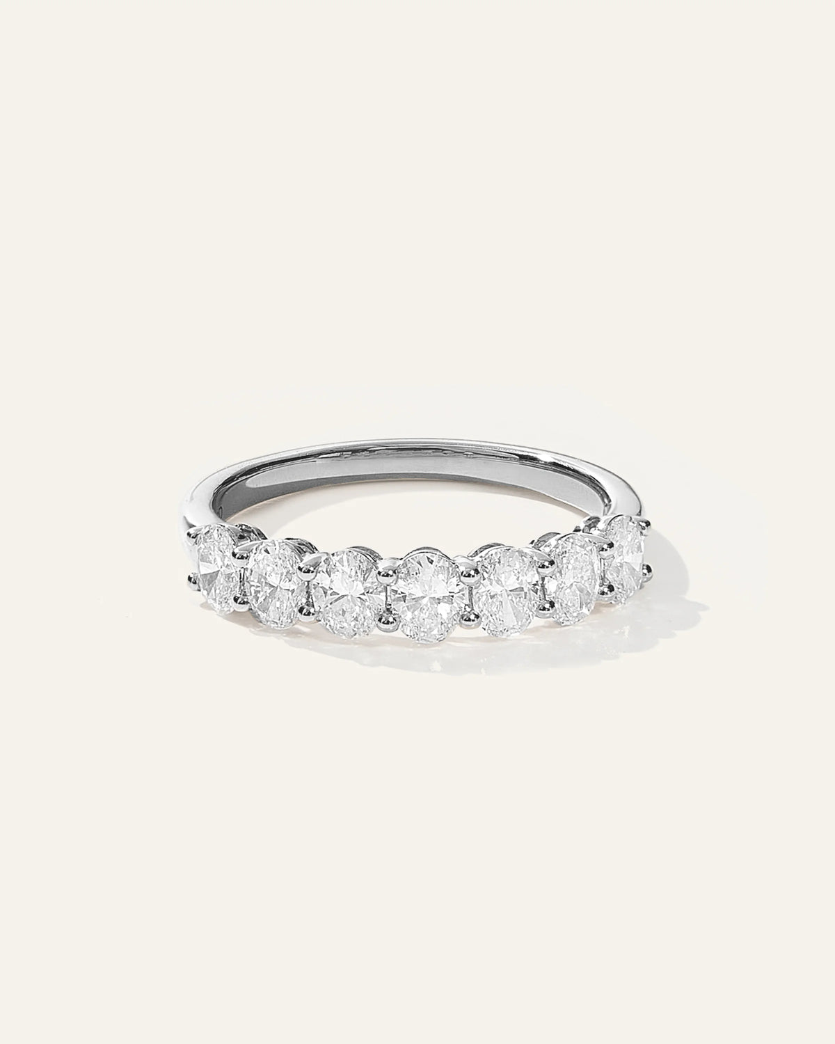 Lab Grown Diamond Oval Seven Stone Band - 4 / Yellow Gold