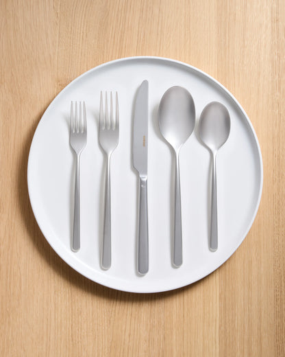 Gia Minimalist 20 Piece Flatware Set - One Size / Polished Stainless Steel