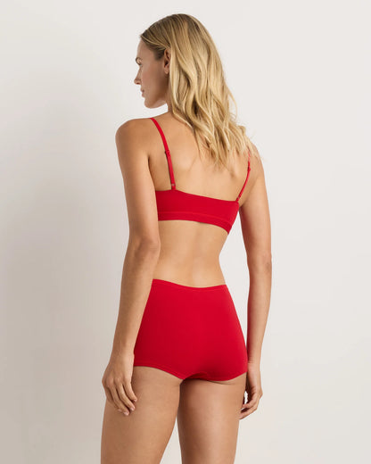 Organic Cotton Boyshort (6-pack) - XS / Black/Soft White/Ocean