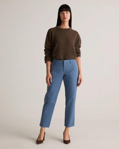 Organic Stretch Cotton Chino Pants - 0 / Black