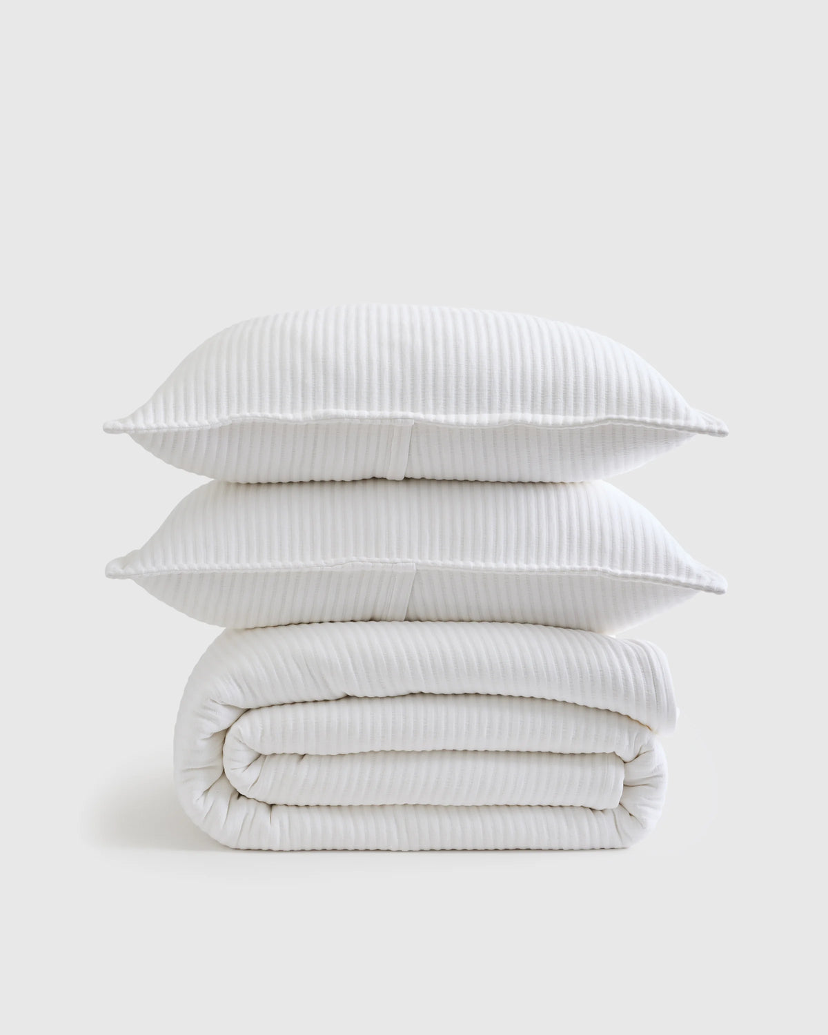 Organic Cotton Matelasse Coverlet Set - Twin / Sand