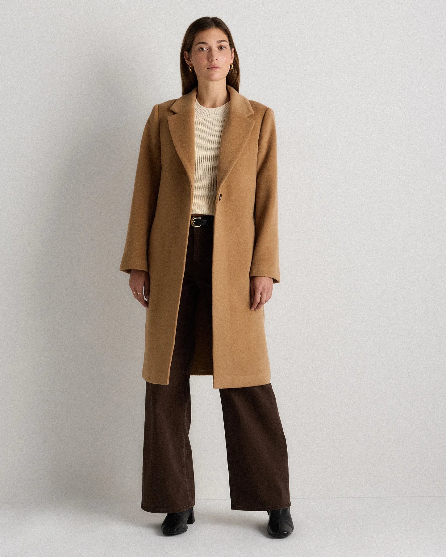 Wool Cashmere Blazer Coat - XS / Mocha Brown
