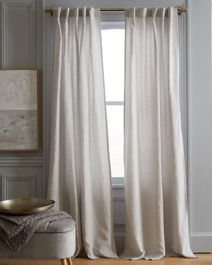 European Linen Curtain - Single Panel - 48x84 / Flax