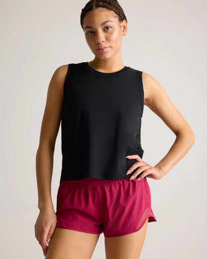 Essential Run Cropped Muscle Tank - XS / Deep Navy